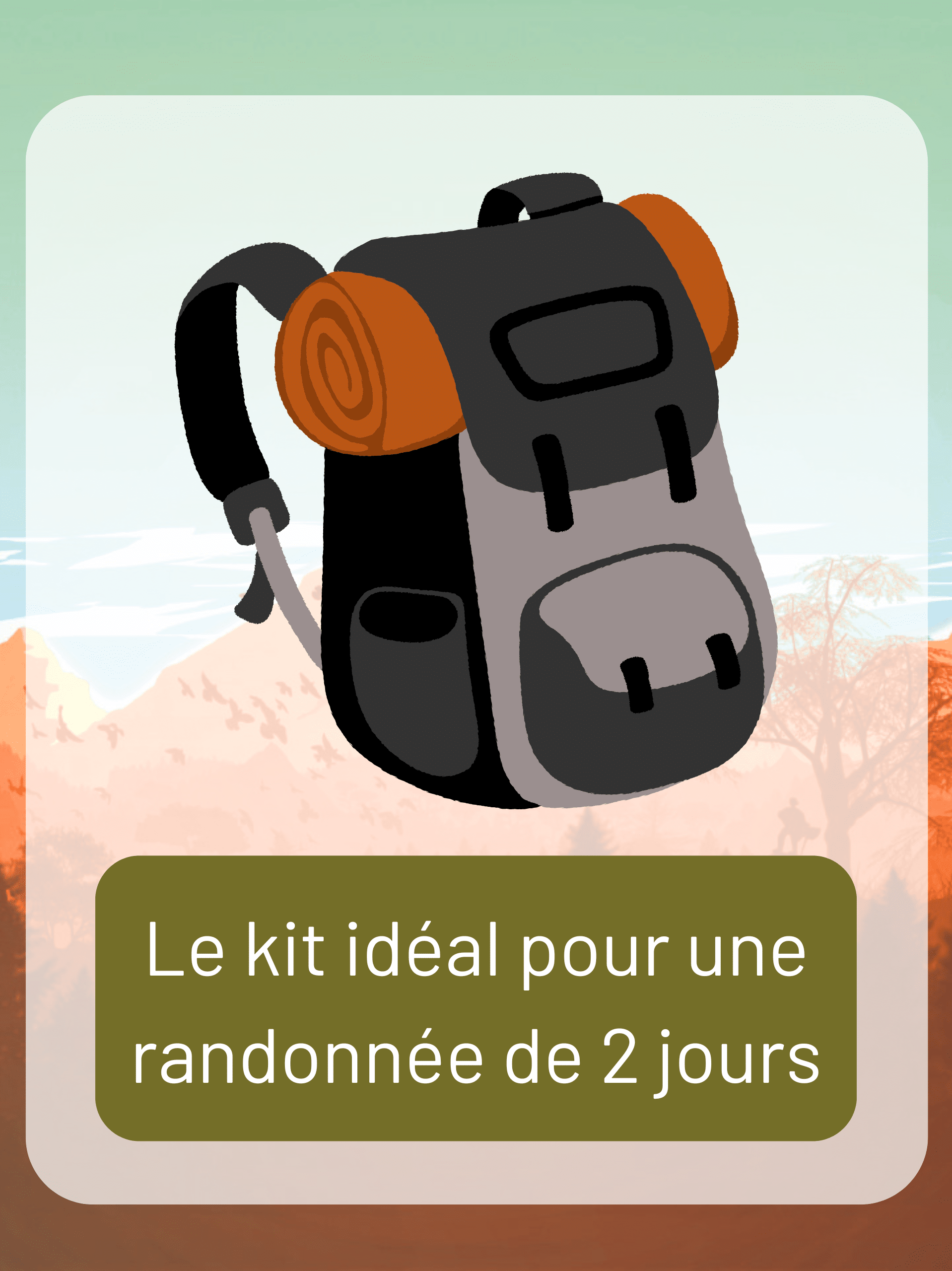 Longue randonnée : Kit solo 2 jours repas lyophilisés